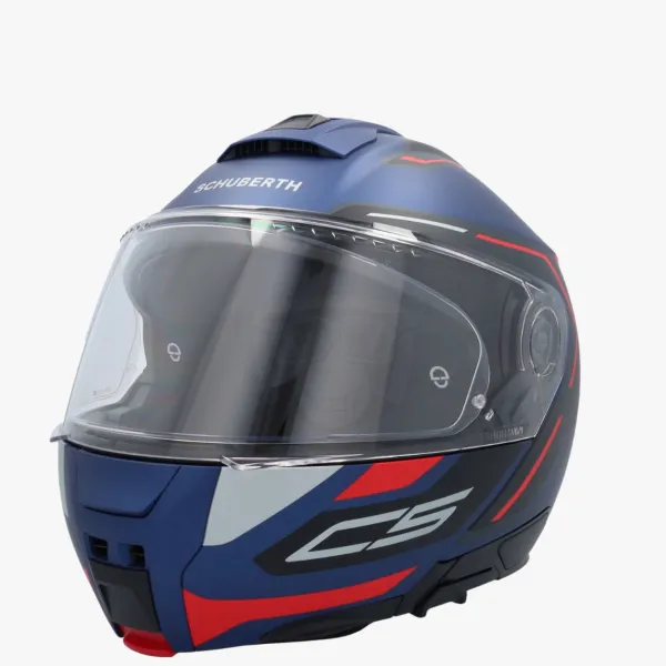 Schuberth C5 Omega Blue/Red 531> Systeemhelmen|Helmen Met Zonnevizier