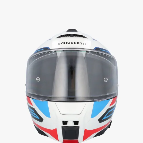 Schuberth C5 Omega White/Blue 253> Systeemhelmen|Helmen Met Zonnevizier