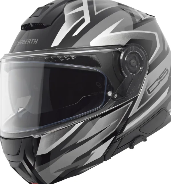 Schuberth C5 Zenith Black/Grey 182> Systeemhelmen|Helmen Met Zonnevizier