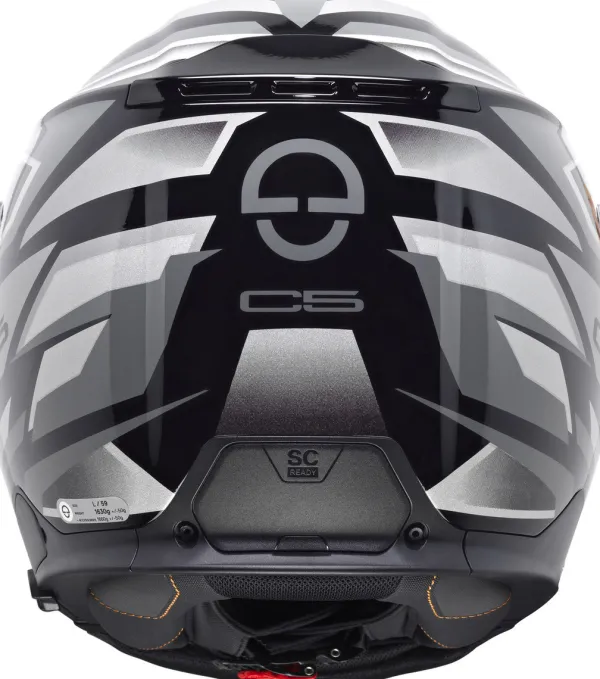 Schuberth C5 Zenith Black/Grey 182> Systeemhelmen|Helmen Met Zonnevizier