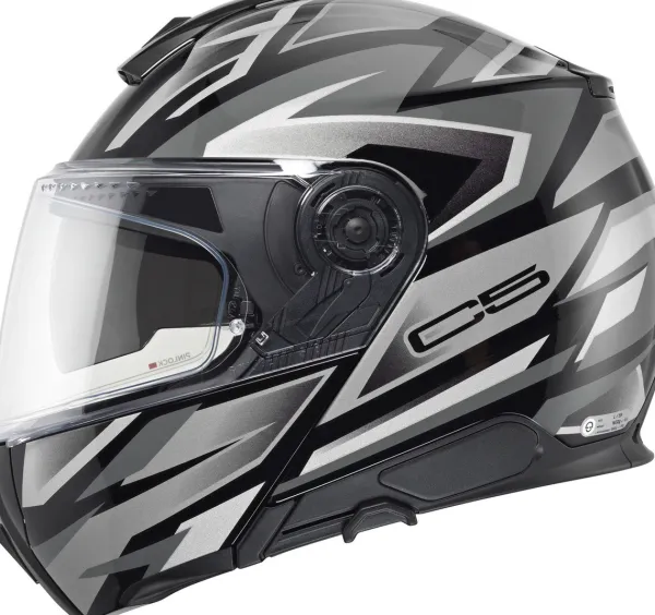 Schuberth C5 Zenith Black/Grey 182> Systeemhelmen|Helmen Met Zonnevizier