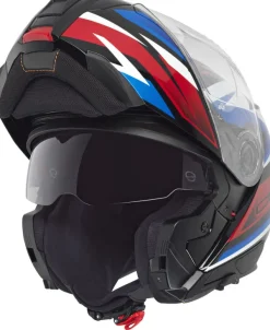 Schuberth C5 Zenith Blue/Red 532> Systeemhelmen|Helmen Met Zonnevizier