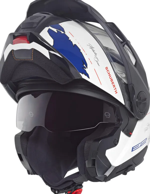 Schuberth E2 Atlas White/Blue 250> Adventure Helmen|Systeemhelmen