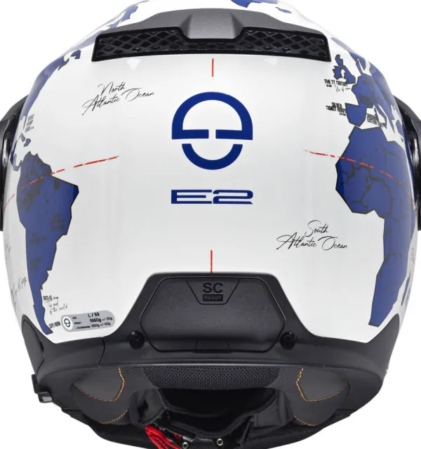Schuberth E2 Atlas White/Blue 250> Adventure Helmen|Systeemhelmen