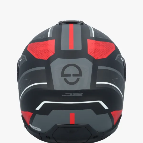Schuberth J2 Sigma Black/Red 183> Helmen Met Zonnevizier|Bluetooth Helmen