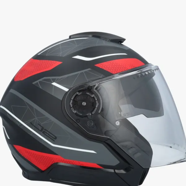 Schuberth J2 Sigma Black/Red 183> Helmen Met Zonnevizier|Bluetooth Helmen