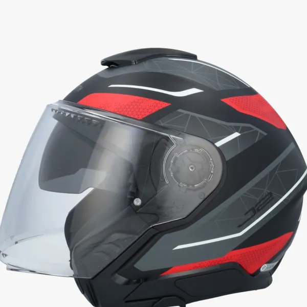 Schuberth J2 Sigma Black/Red 183> Helmen Met Zonnevizier|Bluetooth Helmen