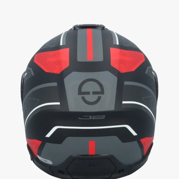 Schuberth J2 Sigma Black/Red 183> Helmen Met Zonnevizier|Bluetooth Helmen