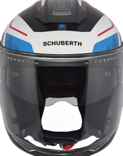 Schuberth J2 Sigma White/Blue 251> Helmen Met Zonnevizier|Bluetooth Helmen