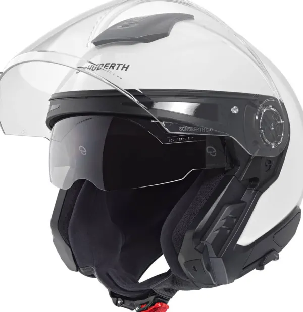 Schuberth J2 White 202> Helmen Met Zonnevizier|Bluetooth Helmen
