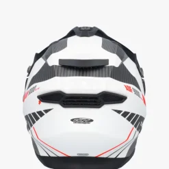 Scorpion ADF-9000 AIR Feat Matt White/Black/Red> Adventure Helmen|Integraalhelmen