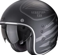 Scorpion Belfast EVO Dawg Matt Black/Silver>DAMES Adventure Helmen|Jethelmen