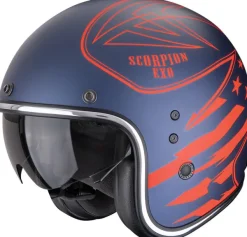 Scorpion Belfast EVO Dawg Matt Blue/Red>DAMES Adventure Helmen|Jethelmen