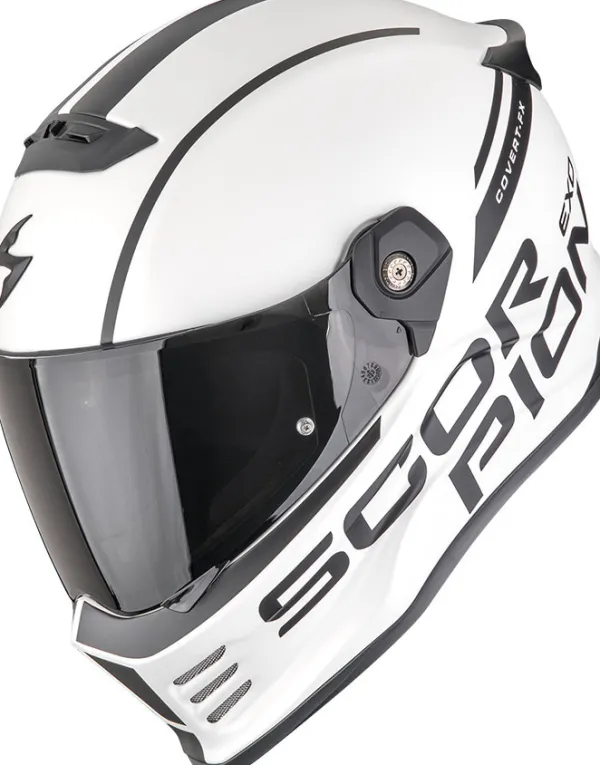 Scorpion COVERT FX Danko Matt Pearl White/Black> Jethelmen