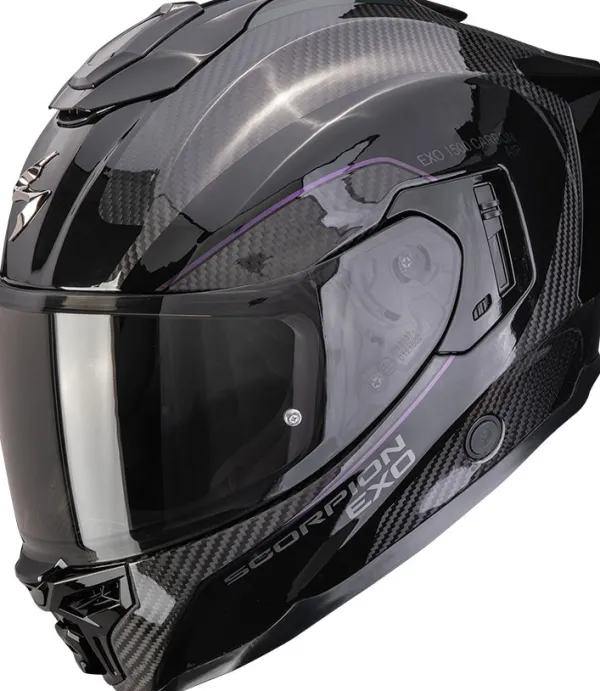 Scorpion EXO-1500 AIR Carbon Mundi Black/Chameleon> Integraalhelmen|Helmen Met Zonnevizier