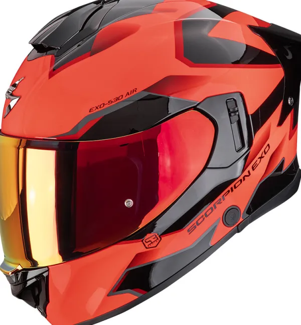Scorpion EXO-530 AIR Clip Red/Black> Integraalhelmen|Helmen Met Zonnevizier