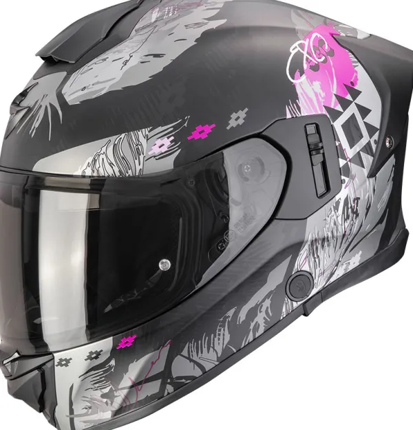 Scorpion EXO-530 AIR Hadji Matt Black/Pink> Integraalhelmen|Helmen Met Zonnevizier