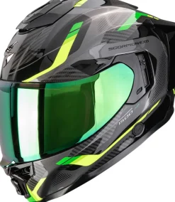 Scorpion EXO-1500 AIR Sleek Black/Green> Integraalhelmen|Helmen Met Zonnevizier