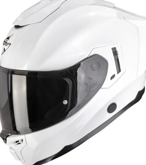 Scorpion EXO-1500 AIR Solid Pearl White> Integraalhelmen|Helmen Met Zonnevizier