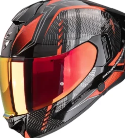 Scorpion EXO-530 AIR Theras Metallic Black/Red> Integraalhelmen|Helmen Met Zonnevizier