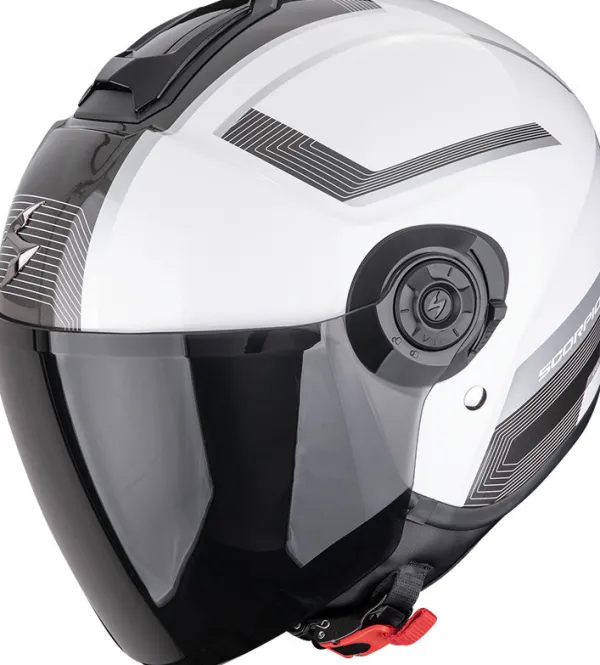 Scorpion EXO-CITY II Cosmos Pearl white/Silver>DAMES Jethelmen|Dames Scooterhelmen
