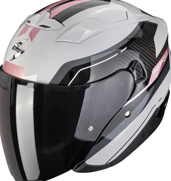 Scorpion EXO-230 Hipe Grey/Pink> Jethelmen|Helmen Met Zonnevizier