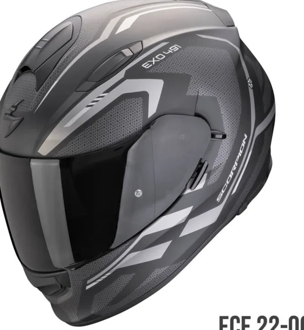 Scorpion EXO-491 Kripta Matt Black/Silver> Integraalhelmen