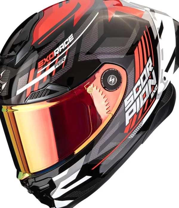 Scorpion EXO-RACE AIR Kobra Black/Red> Integraalhelmen|Helmen Met Zonnevizier