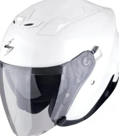 Scorpion EXO-Z1 Solid Pearl White> Jethelmen|Helmen Met Zonnevizier