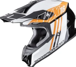 Scorpion VX-16 EVO AIR Lignes Black/Orange> Adventure Helmen|Crosshelmen