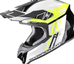 Scorpion VX-16 EVO AIR Lignes Black/Neon Yellow> Adventure Helmen|Crosshelmen