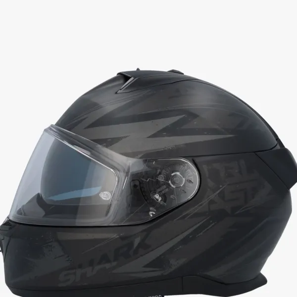 Shark D-Skwal 3 Blast-R Mat Black/Anthracite/Anthracite KAA> Integraalhelmen|Helmen Met Zonnevizier