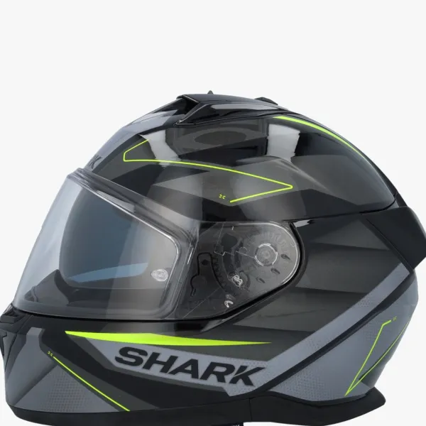 Shark D-Skwal 3 Sizler Black/Anthracite/Yellow KAY> Integraalhelmen|Helmen Met Zonnevizier