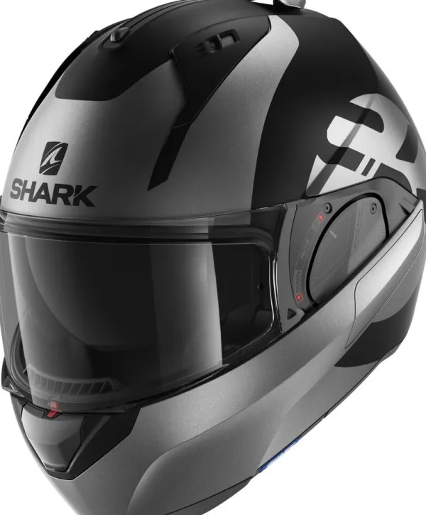 Shark Evo ES Kedge Mat Black Anthracite Black KAK> Systeemhelmen