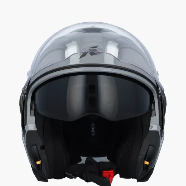 Shark OXO Dark Shadow S05> Systeemhelmen|Helmen Met Zonnevizier