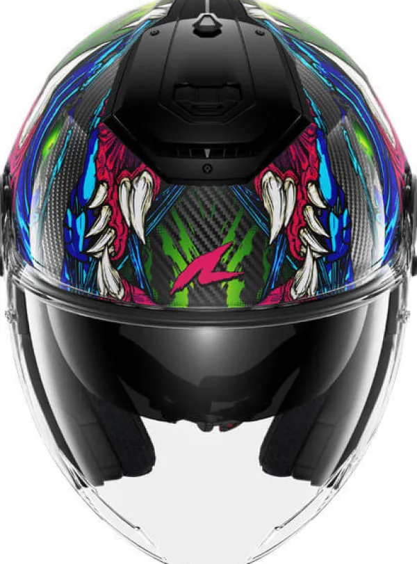 Shark RS Jet Carbon Shaytan KGV> Helmen Met Zonnevizier|Bluetooth Helmen