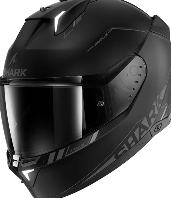 Shark Skwal I3 Blank SP Mat Black/Anthracite/Black KAK> Integraalhelmen|Helmen Met Zonnevizier