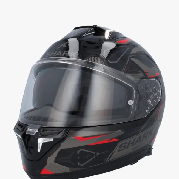 Shark Skwal I3 Linik Black/Anthracite/Red KAR> Integraalhelmen|Helmen Met Zonnevizier