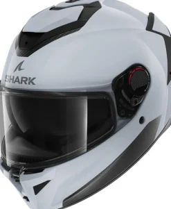 Shark Spartan GT Pro Blank Light White Glossy W03> Integraalhelmen|Helmen Met Zonnevizier