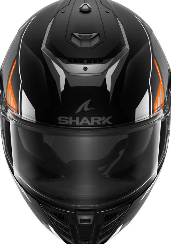 Shark Spartan RS Byhron Mat Black/Orange/Chrome KOU> Integraalhelmen|Helmen Met Zonnevizier