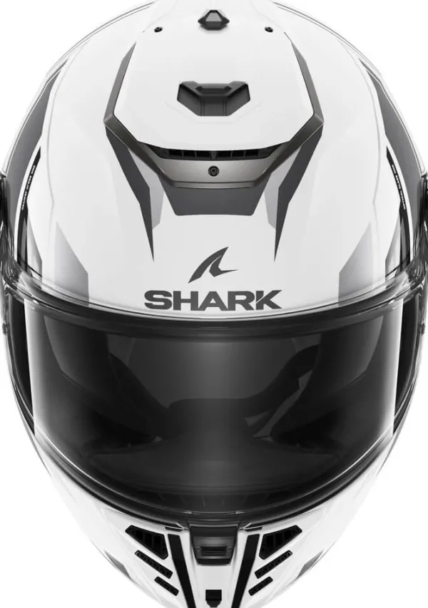 Shark Spartan RS Byhron White Black Chrome WKU> Integraalhelmen|Helmen Met Zonnevizier