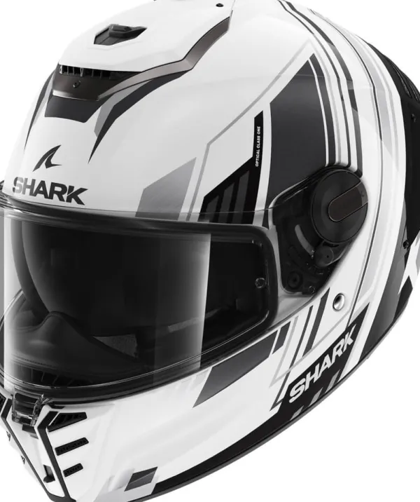 Shark Spartan RS Byhron White Black Chrome WKU> Integraalhelmen|Helmen Met Zonnevizier