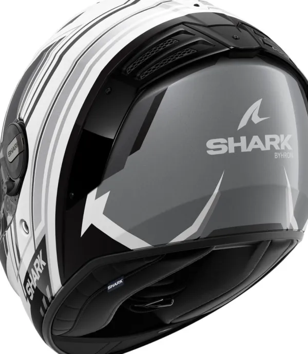 Shark Spartan RS Byhron White Black Chrome WKU> Integraalhelmen|Helmen Met Zonnevizier