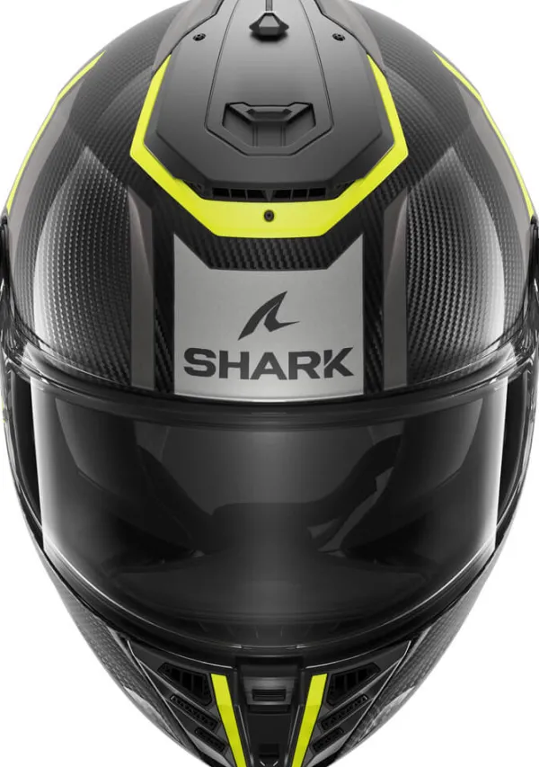 Shark Spartan RS Carbon Shawn Yellow Anthracite DYA> Helmen Met Zonnevizier|Race Helmen
