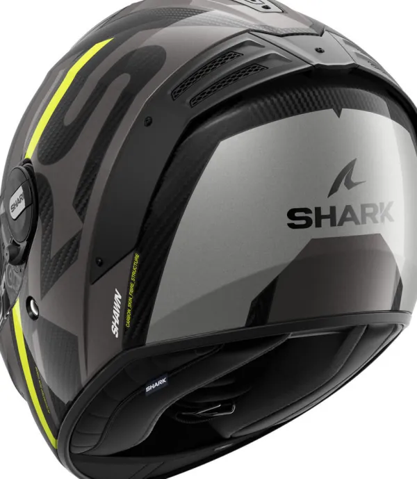 Shark Spartan RS Carbon Shawn Yellow Anthracite DYA> Helmen Met Zonnevizier|Race Helmen