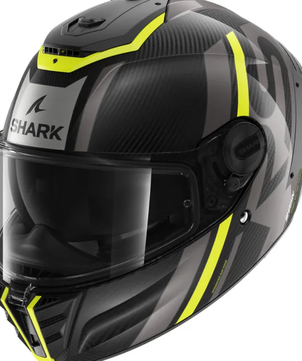 Shark Spartan RS Carbon Shawn Yellow Anthracite DYA> Helmen Met Zonnevizier|Race Helmen