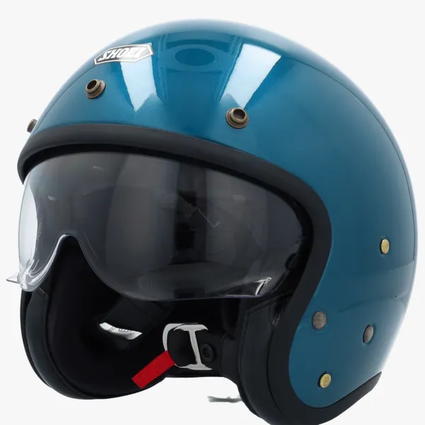 Shoei J.O2 Laguna Blue> Retro Helmen|Helmen Met Zonnevizier