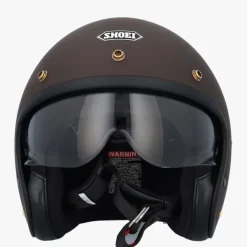 Shoei J.O2 Matt Brown> Retro Helmen|Helmen Met Zonnevizier
