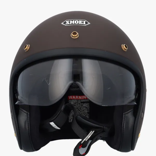 Shoei J.O2 Matt Brown> Retro Helmen|Helmen Met Zonnevizier