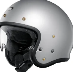 Shoei J.O2 Matt Light Silver> Retro Helmen|Helmen Met Zonnevizier